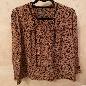 Jcrew point sur silk printed shirt